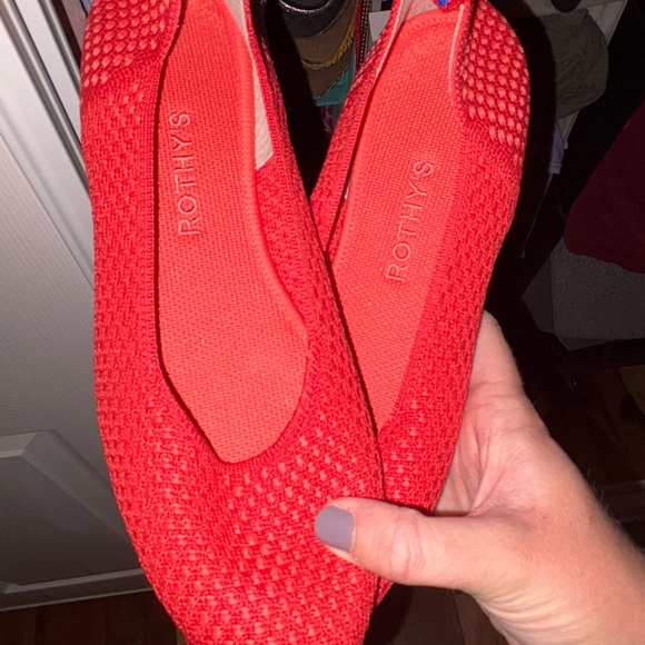Rothy’s Red Criss Cross Flats - Picture 1 of 3